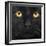 Close-Up Of A Black Cat-Life on White-Framed Premium Giclee Print