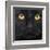 Close-Up Of A Black Cat-Life on White-Framed Art Print