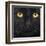 Close-Up Of A Black Cat-Life on White-Framed Art Print