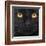 Close-Up Of A Black Cat-Life on White-Framed Art Print