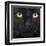 Close-Up Of A Black Cat-Life on White-Framed Art Print