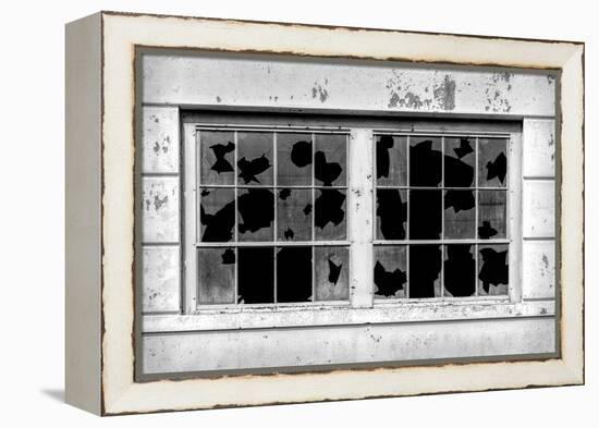 Close-up of a broken window, California, USA-Panoramic Images-Framed Premier Image Canvas