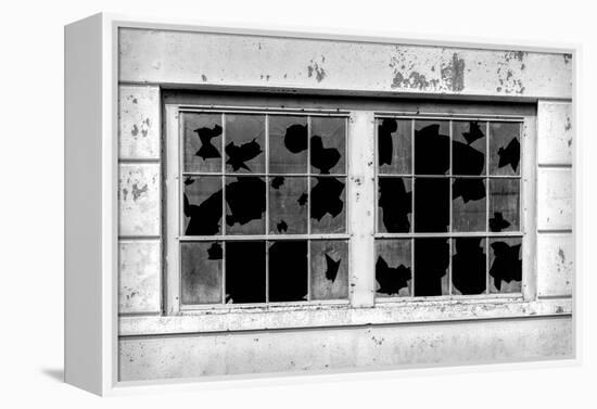 Close-up of a broken window, California, USA-Panoramic Images-Framed Premier Image Canvas