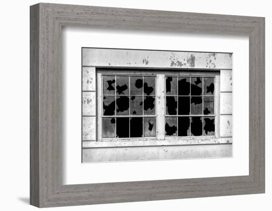 Close-up of a broken window, California, USA-Panoramic Images-Framed Photographic Print