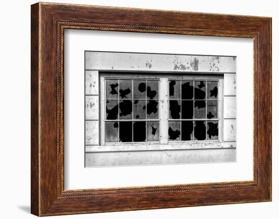 Close-up of a broken window, California, USA-Panoramic Images-Framed Photographic Print