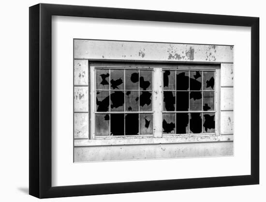 Close-up of a broken window, California, USA-Panoramic Images-Framed Photographic Print