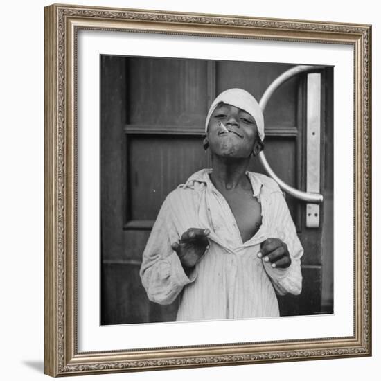 Close Up of a Child Beggar-Bob Landry-Framed Photographic Print