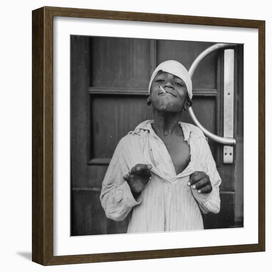 Close Up of a Child Beggar-Bob Landry-Framed Photographic Print