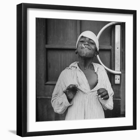 Close Up of a Child Beggar-Bob Landry-Framed Photographic Print