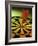 Close-up of a Dart in the Bull's-Eye of a Dartboard-null-Framed Photographic Print