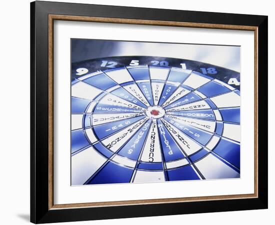 Close-up of a Dartboard-null-Framed Photographic Print