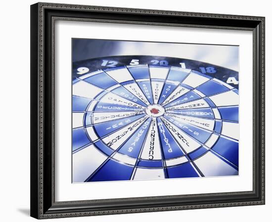 Close-up of a Dartboard-null-Framed Photographic Print