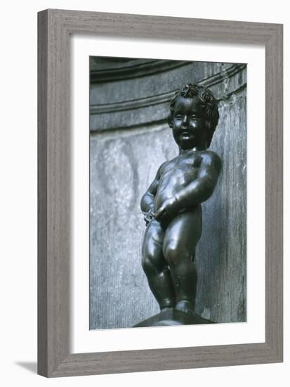 Close-Up of a Fountain, Manneken-Pis Fountain, Brussels, Belgium-null-Framed Giclee Print