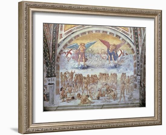 Close-Up of a Fresco in a Cathedral-null-Framed Giclee Print