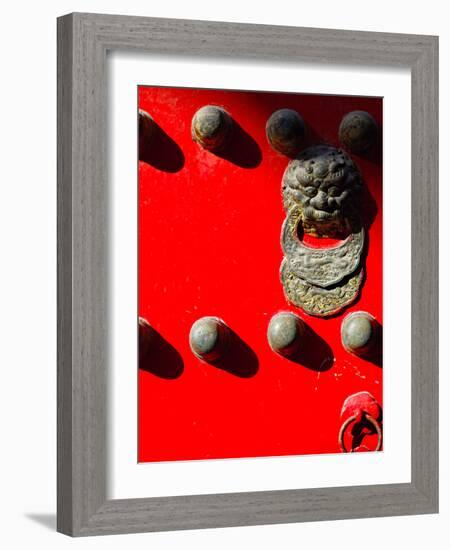 Close Up of a Gate Temple of Heaven , China-George Oze-Framed Photographic Print