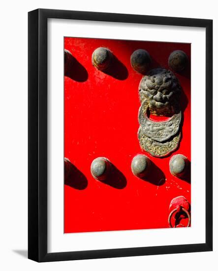 Close Up of a Gate Temple of Heaven , China-George Oze-Framed Photographic Print