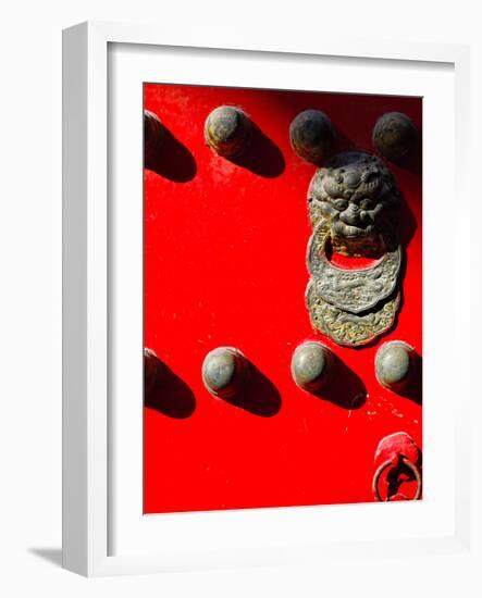 Close Up of a Gate Temple of Heaven , China-George Oze-Framed Photographic Print