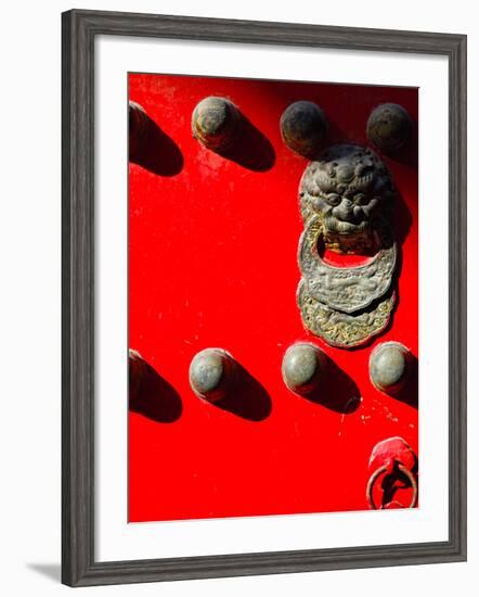 Close Up of a Gate Temple of Heaven , China-George Oze-Framed Photographic Print