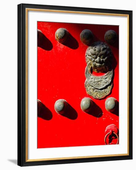 Close Up of a Gate Temple of Heaven , China-George Oze-Framed Photographic Print