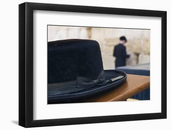 Close-Up of a Hasidic Jew's Hat at the Western Wall-Jon Hicks-Framed Photographic Print