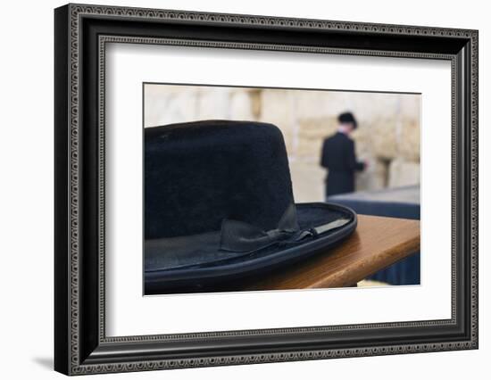 Close-Up of a Hasidic Jew's Hat at the Western Wall-Jon Hicks-Framed Photographic Print