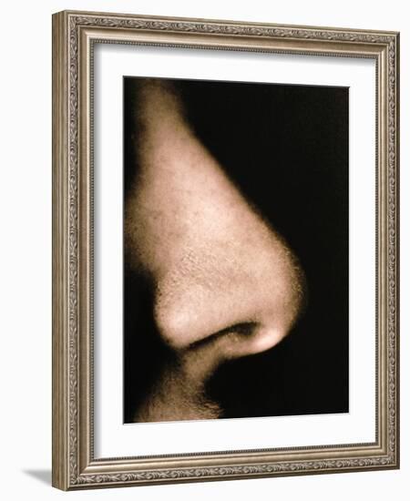 Close-up of a Human Nose In Side View-Cristina-Framed Photographic Print