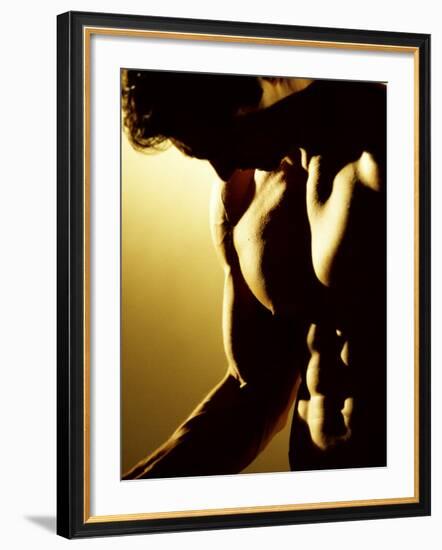 Close-up of a Man Exercising-null-Framed Photographic Print