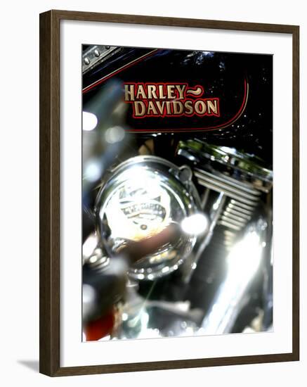 Close-up of a Motorcycle-null-Framed Photographic Print