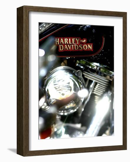 Close-up of a Motorcycle-null-Framed Photographic Print