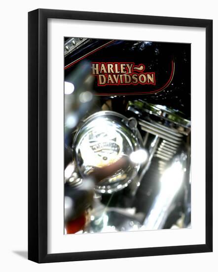 Close-up of a Motorcycle-null-Framed Photographic Print