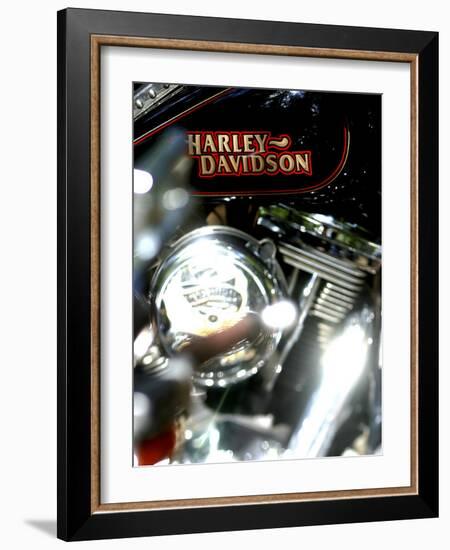 Close-up of a Motorcycle-null-Framed Photographic Print