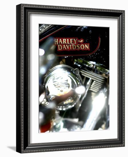 Close-up of a Motorcycle-null-Framed Photographic Print