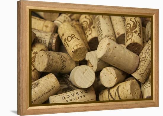 Close-Up of a Pile of Wine Cork Collection-Bill Bachmann-Framed Premier Image Canvas