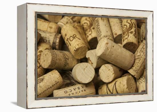 Close-Up of a Pile of Wine Cork Collection-Bill Bachmann-Framed Premier Image Canvas