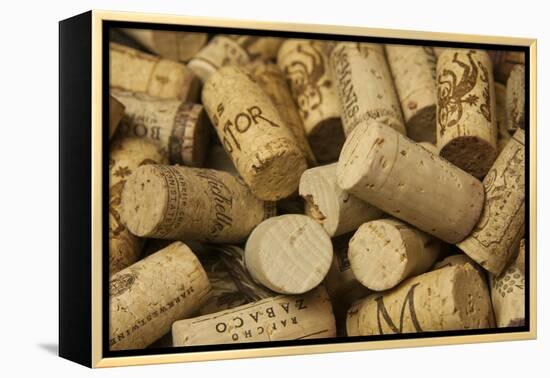 Close-Up of a Pile of Wine Cork Collection-Bill Bachmann-Framed Premier Image Canvas