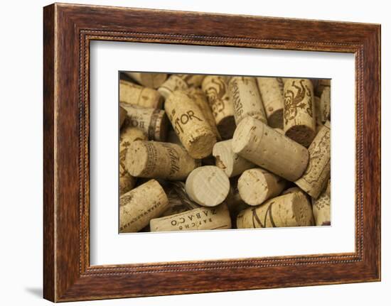 Close-Up of a Pile of Wine Cork Collection-Bill Bachmann-Framed Photographic Print