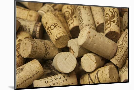 Close-Up of a Pile of Wine Cork Collection-Bill Bachmann-Mounted Photographic Print