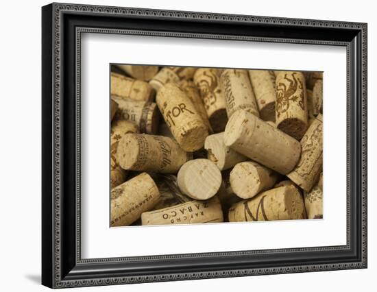 Close-Up of a Pile of Wine Cork Collection-Bill Bachmann-Framed Photographic Print