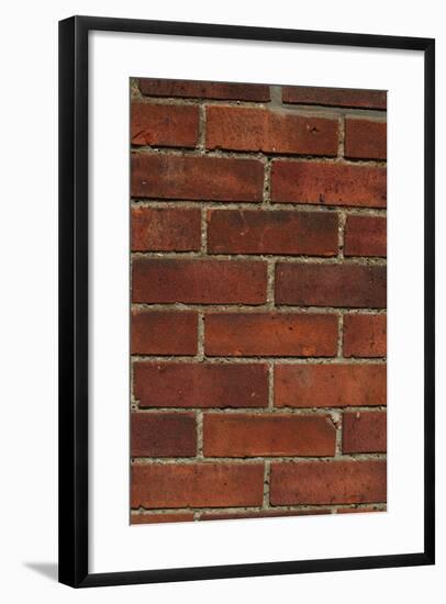 Close Up of a Red Clay Brick and Mortar Wall-Natalie Tepper-Framed Photo