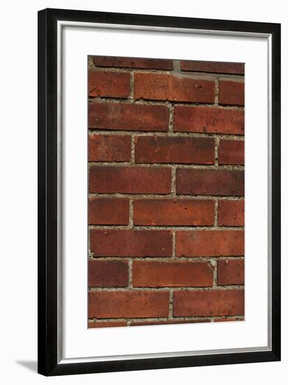 Close Up of a Red Clay Brick and Mortar Wall-Natalie Tepper-Framed Photo