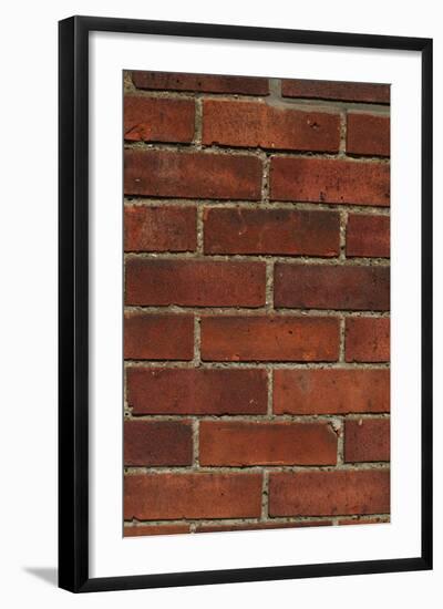 Close Up of a Red Clay Brick and Mortar Wall-Natalie Tepper-Framed Photo