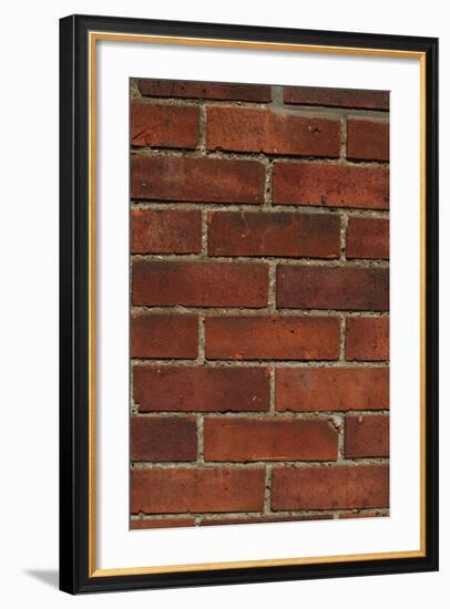 Close Up of a Red Clay Brick and Mortar Wall-Natalie Tepper-Framed Photo