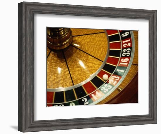 Close-up of a Roulette Wheel-Barry Winiker-Framed Photographic Print