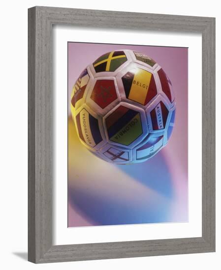 Close-up of a Soccer Ball-null-Framed Photographic Print