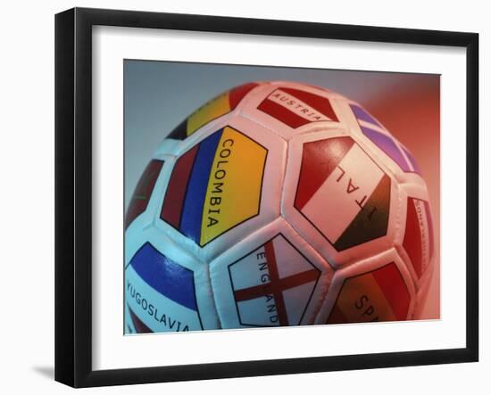 Close-up of a Soccer Ball-null-Framed Photographic Print