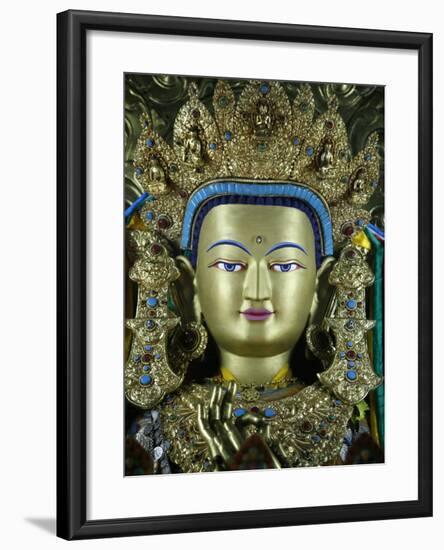 Close-Up of a Statue of the Buddha Maitreya, Kathmandu, Nepal, Asia-Godong-Framed Photographic Print