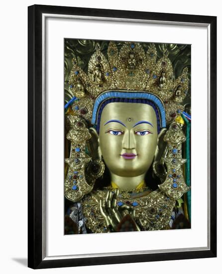 Close-Up of a Statue of the Buddha Maitreya, Kathmandu, Nepal, Asia-Godong-Framed Photographic Print