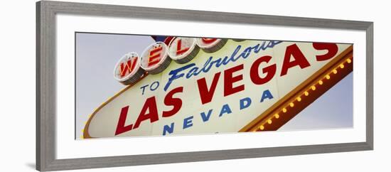 Close-up of a Welcome Sign, Las Vegas, Nevada, USA-null-Framed Photographic Print