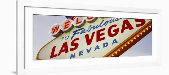 Close-up of a Welcome Sign, Las Vegas, Nevada, USA-null-Framed Photographic Print