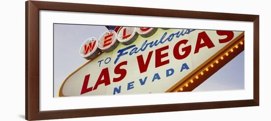 Close-up of a Welcome Sign, Las Vegas, Nevada, USA-null-Framed Photographic Print